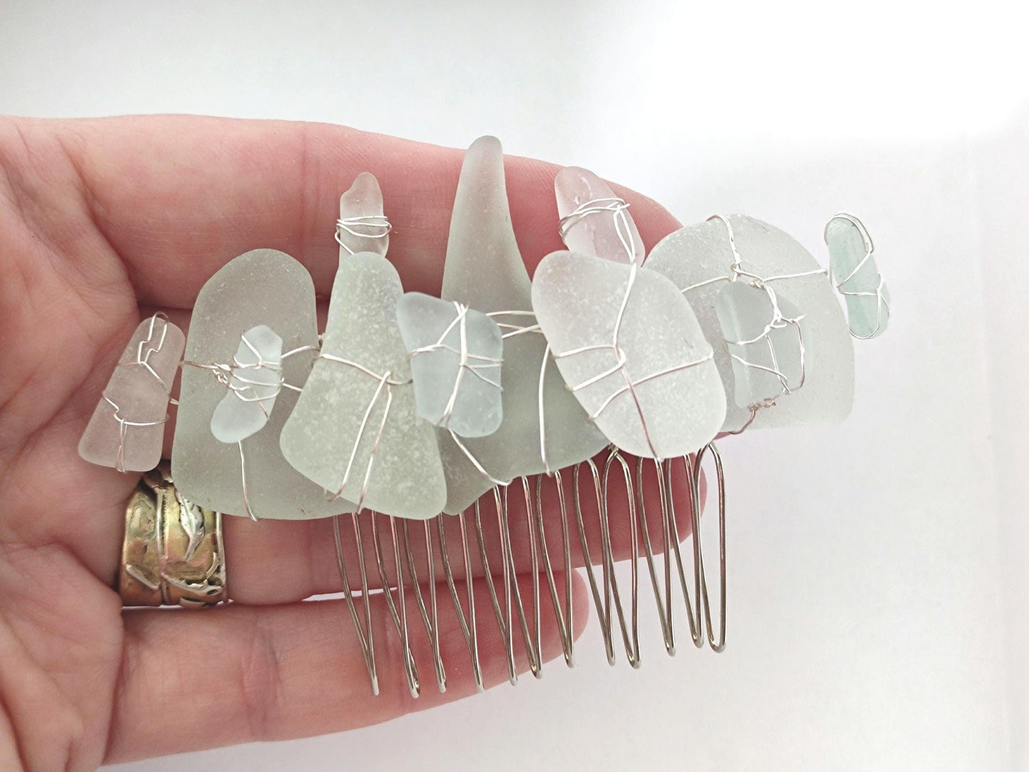 Sea Glass Hair Comb