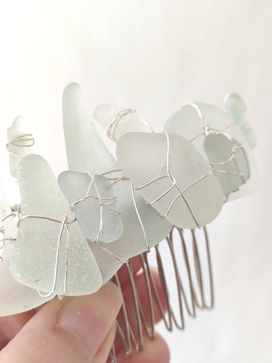 Sea Glass Hair Comb