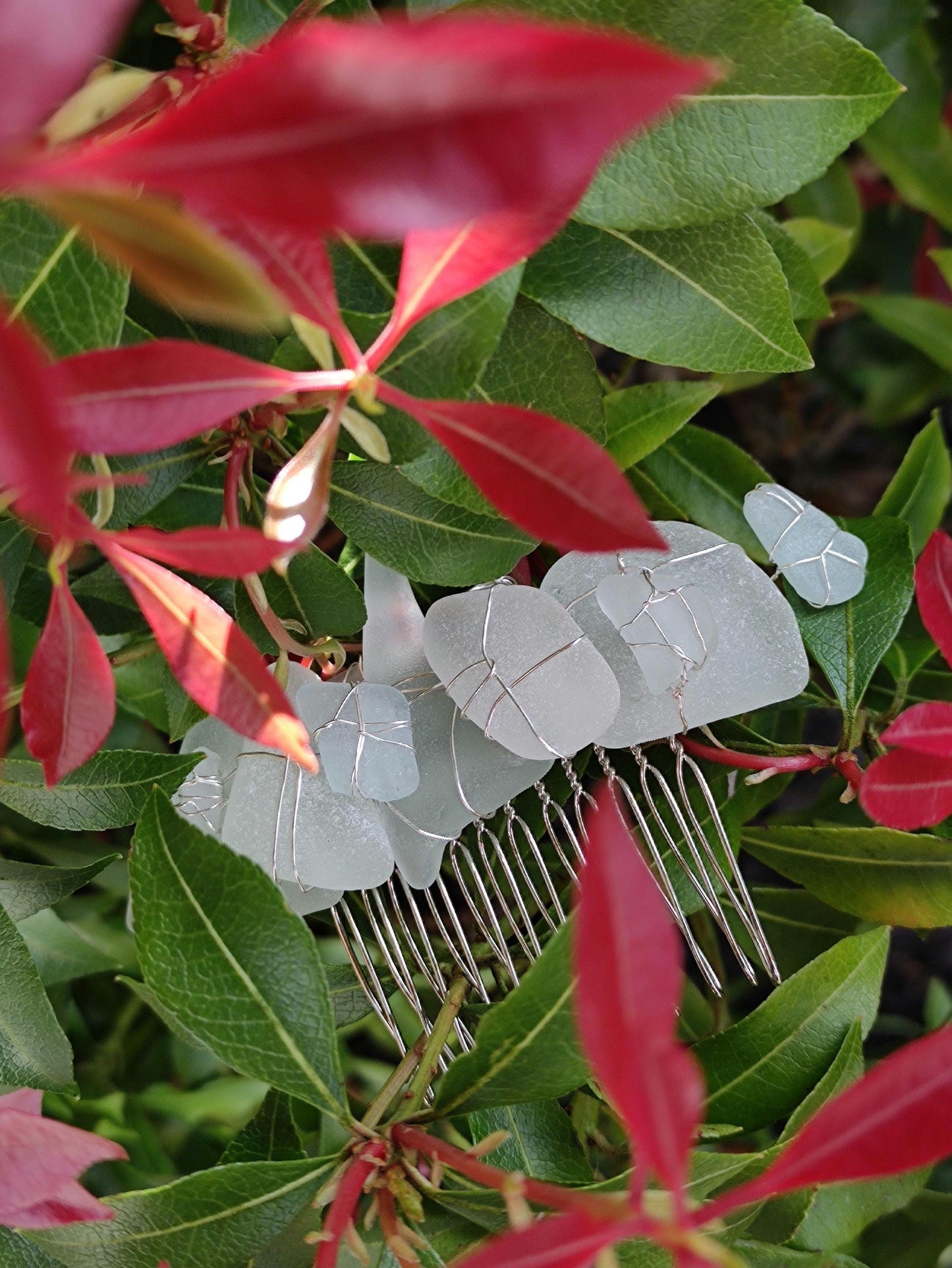 Sea Glass Hair Comb